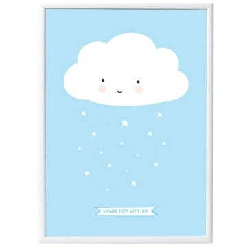 Poster Déco Chambre Bébé, Nuage A little Lovely Company