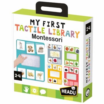 Ma première bibliothèque tactile, jeu montessori, Headu