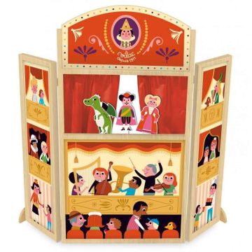 Théâtre de marionnettes pliable, Vilac, Idée Cadeau Noel dès 3 ans