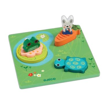 Puzzle en bois Premier Age, dès 12 mois Froggy, Djeco