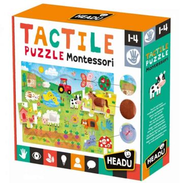 Jeu Montessori - Puzzle Tactile pour enfant de 1 à 4 ans, Headu