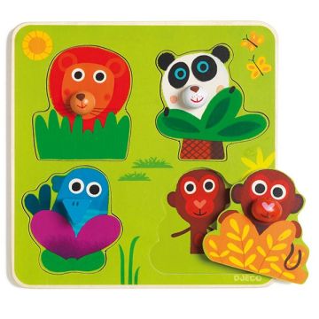 Puzzle Djeco à boutons, Junglanimo dès 12 mois