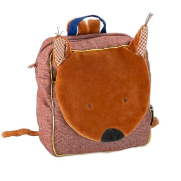 Sac à dos Moulin Roty, avec prénom de Bébé, Ecureuil