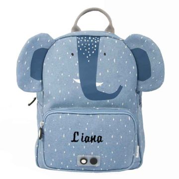 Sac à dos Trixie, Cadeau personnalisé avec prénom enfant broderie, dès 3 ans, Elephant
