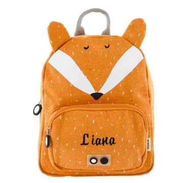 Sac à dos Trixie, Cadeau personnalisé avec prénom enfant broderie, dès 3 ans, Renard