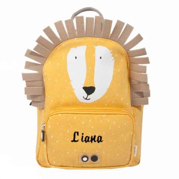 Sac à dos Trixie, Cadeau personnalisé avec prénom broderie, dès 3 ans, Lion