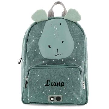 Sac à dos Trixie Baby, Cadeau personnalisé avec prénom broderie, dès 4 ans, Hippo