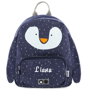 Sac à dos Trixie, Cadeau personnalisé avec prénom broderie, dès 3 ans, Pingouin