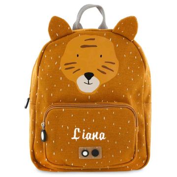 Sac à dos Trixie, Cadeau personnalisé avec prénom broderie, dès 3 ans, Tigre