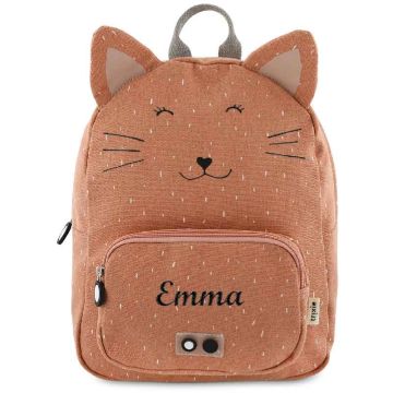Sac à dos Trixie, Cadeau personnalisé avec prénom ou initiales en broderie, dès 3 ans, Chat