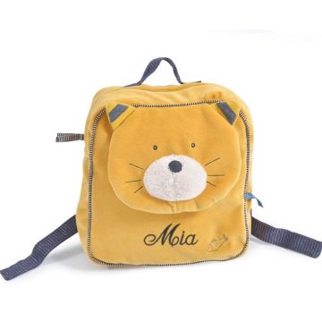 Sac à dos avec prénom de Bébé Lulu, Les Moustaches de Moulin Roty