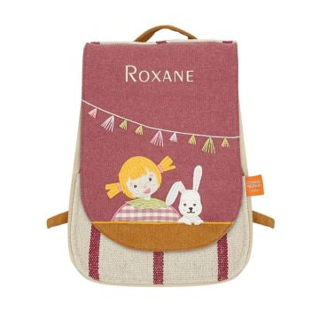 Sac à dos lapin L'Oiseau Bateau, à personnaliser avec prénom enfant