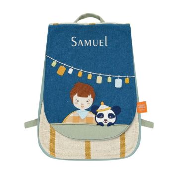 Sac à dos garçon et panda, L'Oiseau Bateau, à personnaliser avec prénom enfant