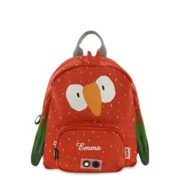 Sac à dos maternelle Trixie enfant dès 2 ans, Cadeau personnalisé avec prénom broderie, perroquet