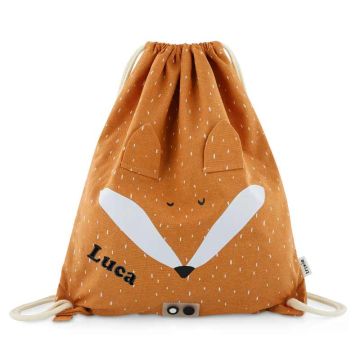 Sac de gym Renard, sac à cordons Trixie Baby, à personnaliser avec prénom enfant