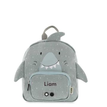 Sac à dos Trixie, Cadeau personnalisé avec prénom broderie, dès 2 ans, requin