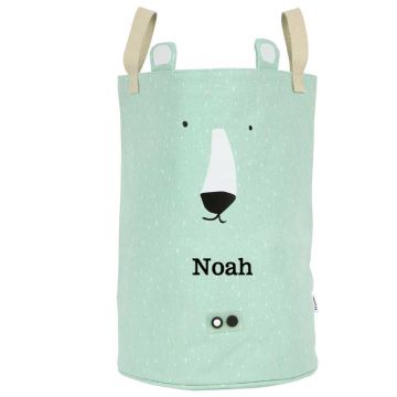 Sac Rangement Jouets pour enfant, à personnaliser avec prénom, Trixie Baby, Ours Polaire