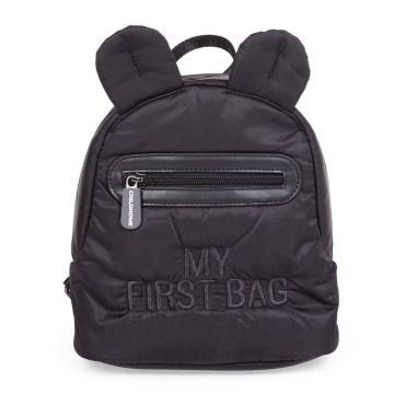 Premier Sac à Dos Petite Fille, Ecole Maternelle, My First Bag de Childhome noir matelassé