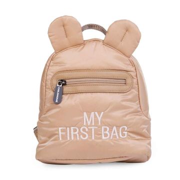 Premier Sac à Dos Petite Fille, Ecole Maternelle, My First Bag de Childhome beige matelassé