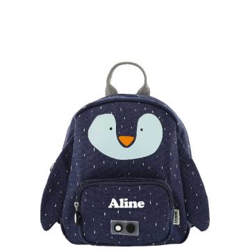 Sac à dos Pingouin small Trixie Baby, Cadeau personnalisé avec prénom ou initiales en broderie, dès 2 ans