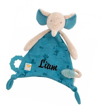 Doudou à personnaliser Jolie Boîte Cadeau Naissance, Eléphant Moulin Roty