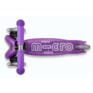 Trottinette Mini Micro Deluxe Fairy Glitter LED violet, roues lumineuses, de 2 à 5 ans