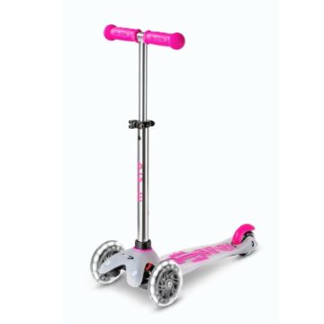 Trottinette Mini Micro Deluxe Flux LED Neon Pink, roues lumineuses, de 2 à 5 ans