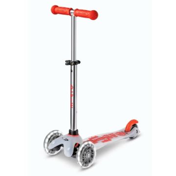 Trottinette Mini Micro Deluxe Flux LED rouge, roues lumineuses, de 2 à 5 ans