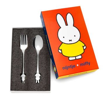 Coffret cuillère et fourchette Miffy à graver, Zilverstad
