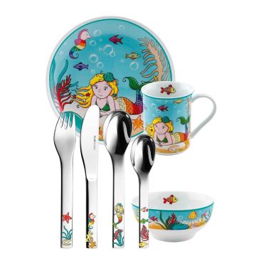 Coffret repas fille à graver Sirène Toja Puresigns