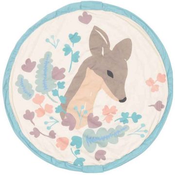 Tapis de Jeu rembourré Faon rangement de jouets et tapis SOFT Play & Go