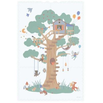 Tapis de Jeu Treehouse, tapis puzzle réversible et modulable en cabane, Play & Go, Livraison Gratuite
