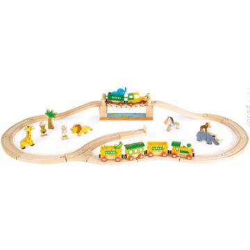 Circuit de Train Jouet en bois, Story Express Safari Janod
