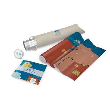 Papier Peint Bébé et Enfant livré avec son Histoire, Idée Déco Chambre Enfant, Galaxie Crêpe, Storypapers Livraison Gratuite