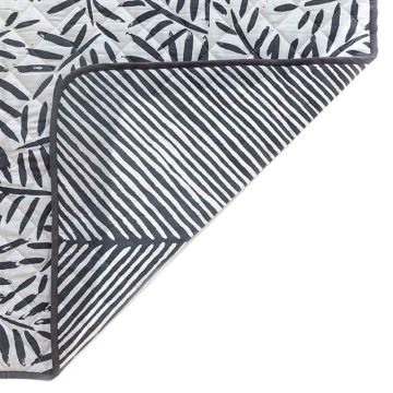 Tapis bébé Toddlekind imperméable pour l’extérieur, en coton bio, bleu marine anchor