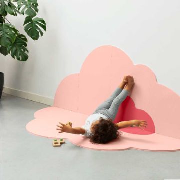 Tapis Bébé Mousse Quut, Nuage rose, Modulable sol, mur et angle, livraison gratuite