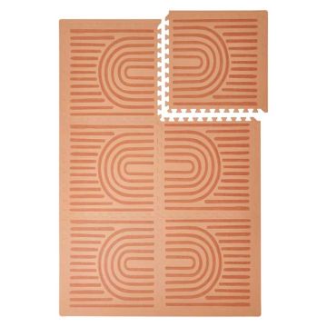Tapis Bébé modulable Toddlekind, éléments puzzle en mousse EVA non toxique, Linear Camel, Livraison Gratuite