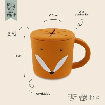 Tasse bébé pour goûter et snack en silicone, renard de Trixie Baby