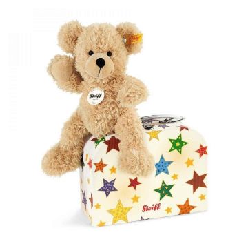 Peluche Steiff et Valise, Nounours Teddy Fynn, Coffret Cadeau Haut de Gamme