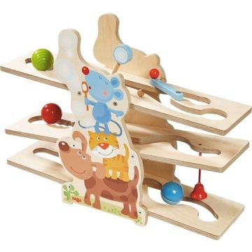 Toboggan à billes Clic-clac Amis des animaux Jouet Haba, en bois dès 18 mois
