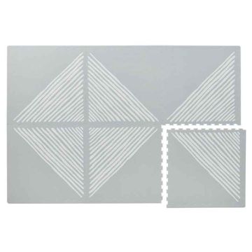 Tapis moelleux modulable Toddlekind, éléments puzzle en mousse EVA non toxique, Sandy Lines gris, Livraison Gratuite