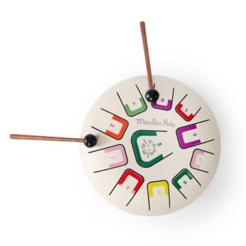 Tongue drum pour enfant 3 ans Tambour Moulin Roty, instrument musique blanc