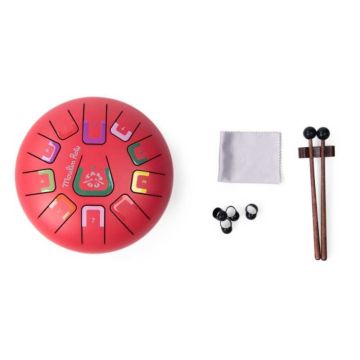 Tongue drum pour enfant Moulin Roty, instrument musique rouge