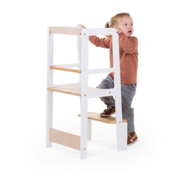 Tour d'apprentissage Childhome, bois blanc naturel