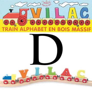 Lettre Wagon en bois Vilac, D