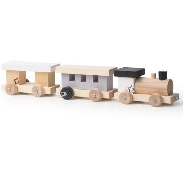 Train 100% suisse, Jouets en bois, 3 pièces Cadeau Durable Garçon ou Fille, Marque suisse Kynee
