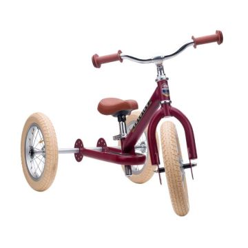 Tricycle Trybike Vintage en acier, dès 15 mois, qui se transforme en draisienne 2 roues 12 pouces, rouge
