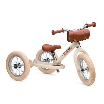 Tricycle 2 en 1, Trybike en métal crème, dès 15 mois Livraison Gratuite