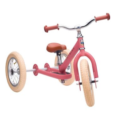 Tricycle Trybike Draisienne Evolutive Fille Rose Vintage dès 15 mois, 12 pouces, rose