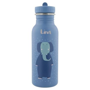Gourde personnalisée 500ml éléphant pour Enfant Trixie Baby, à personnaliser avec Prénom